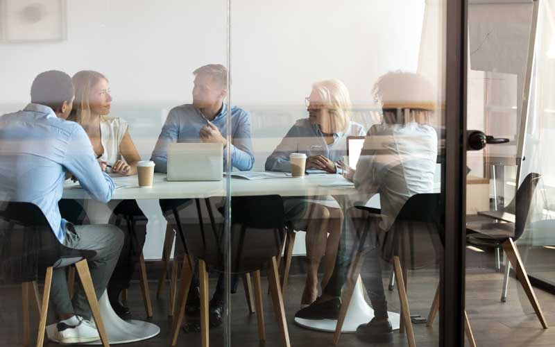Divorce mediation session with individuals participating in a collaborative discussion to resolve family law matters